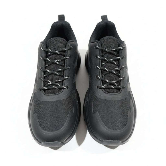 Black Rubber Overlay Chunky Sneakers Nawao.com