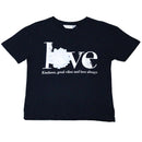 Black Ruffled Sleeve Top With Applique Nawao.com