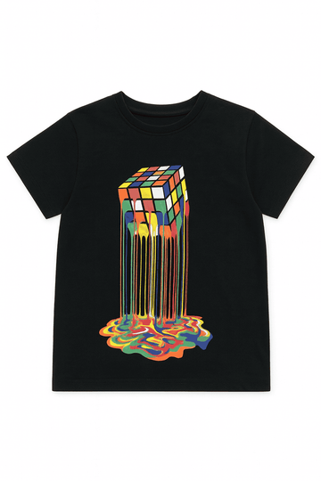 Black Short Sleeve Graphic Tshirt Nawao.com