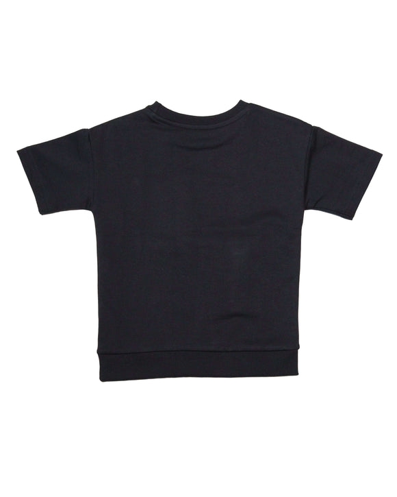 Black Short Sleeve T Shirt With Patch Pocket Nawao.com