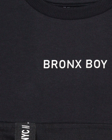 Black Short Sleeve T Shirt With Patch Pocket Nawao.com