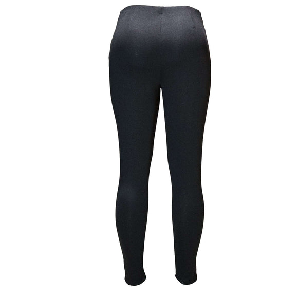 Black Single Button Dart Ponte Legging Nawao.com