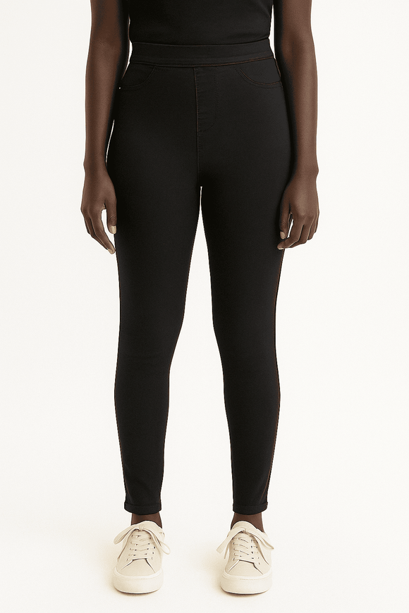 Black Skinny Knit Jegging Black Nawao.com