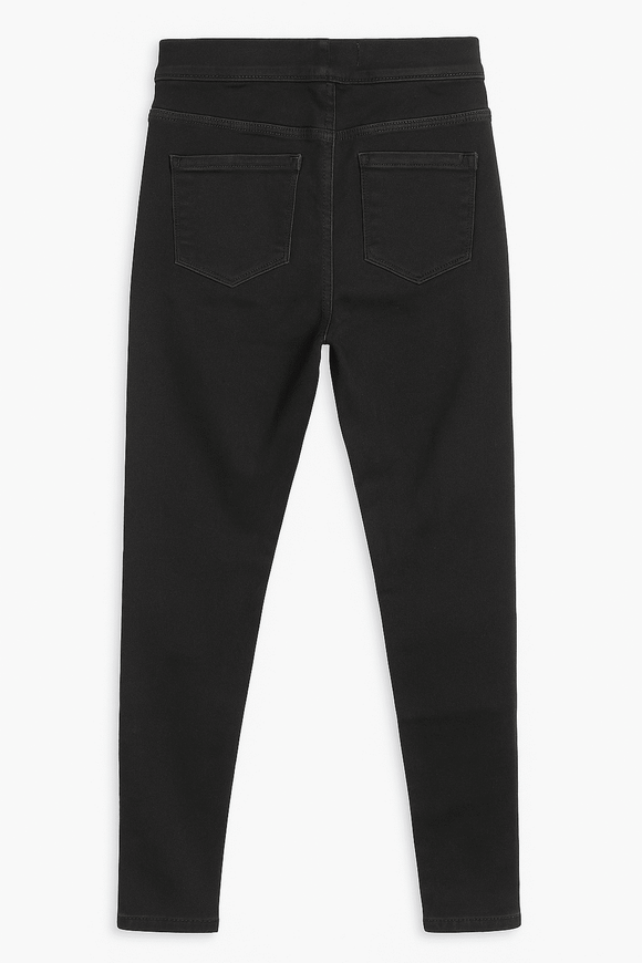 Black Skinny Knit Jegging Black Nawao.com