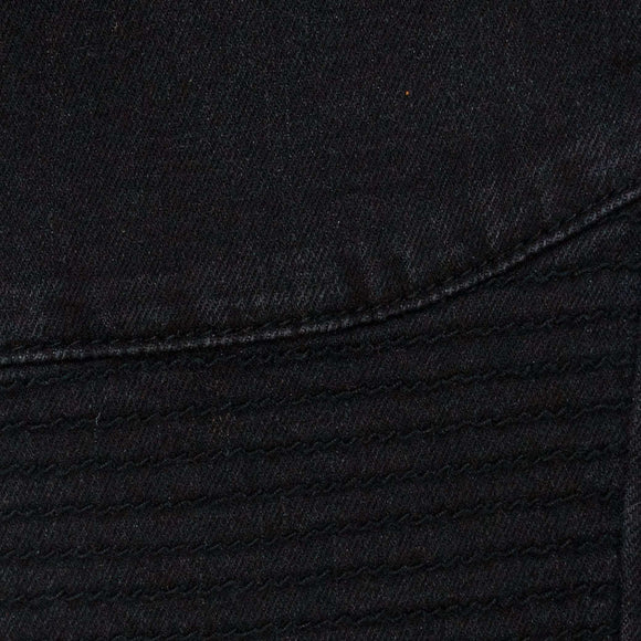 Black Slim Fit Biker Jeans Nawao.com