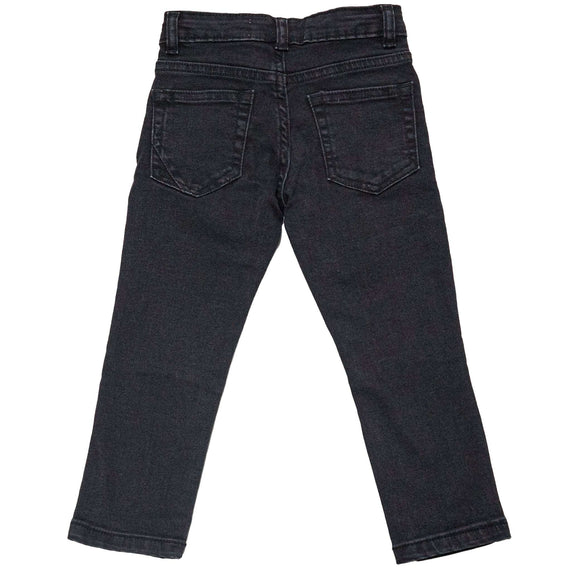 Black Slim Fit Biker Jeans Nawao.com
