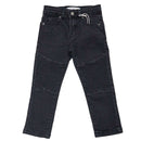 Black Slim Fit Biker Jeans Nawao.com