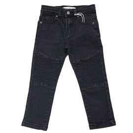 Black Slim Fit Biker Jeans Nawao.com