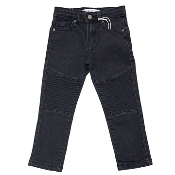 Black Slim Fit Biker Jeans Nawao.com