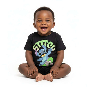 Black Stitch Disney Tshirt Black Nawao.com