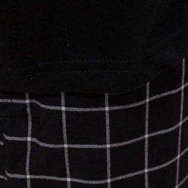 Black T Shirt And Stripes Pyjama Set Black X Nawao.com