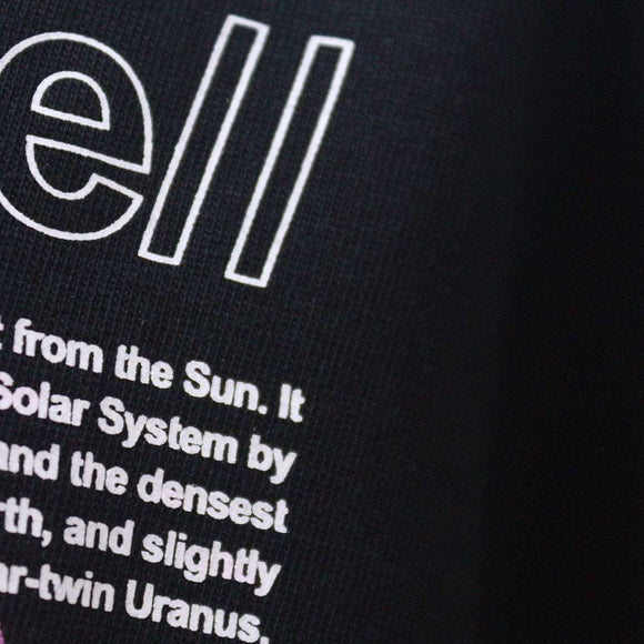 Black Universe Oversized Printed T Shirt Black Nawao.com