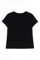 Black Varsity Printed T Shirt Nawao.com