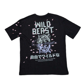 Black Wild Beast Oversize Tee Nawao.com