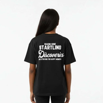 Black With Back Print Tops Nawao.com