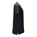 Black Zip Placket Ottoman Polo Shirt Black Nawao.com