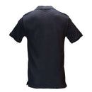 Black Zip Placket Ottoman Polo Shirt Black Nawao.com