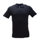 Black Zip Placket Polo Shirt With Chest Logo Black Nawao.com