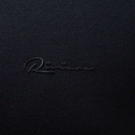 Black Zip Placket Polo Shirt With Chest Logo Black Nawao.com