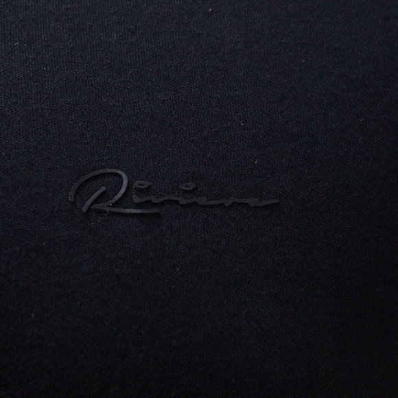 Black Zip Placket Polo Shirt With Chest Logo Black Nawao.com