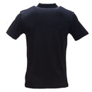 Black Zip Placket Polo Shirt With Chest Logo Black Nawao.com