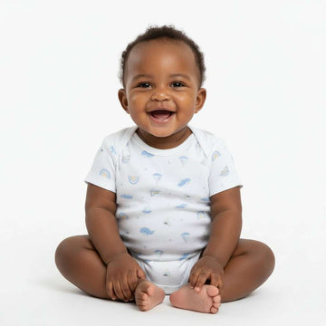 Blue 3 Pack Assorted Bodysuits Blue Nawao.com