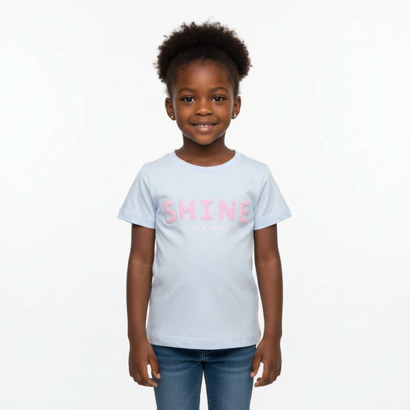 Blue 3D Embellishment T Shirt Blue Nawao.com
