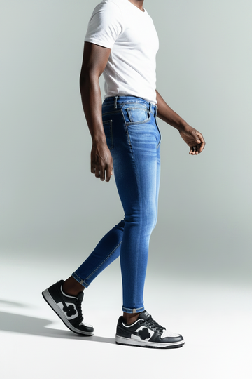 Blue 5 Pocket Skinny Fit Jeans  Blue Nawao.com