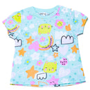 Blue All Over Print T Shirt Nawao.com