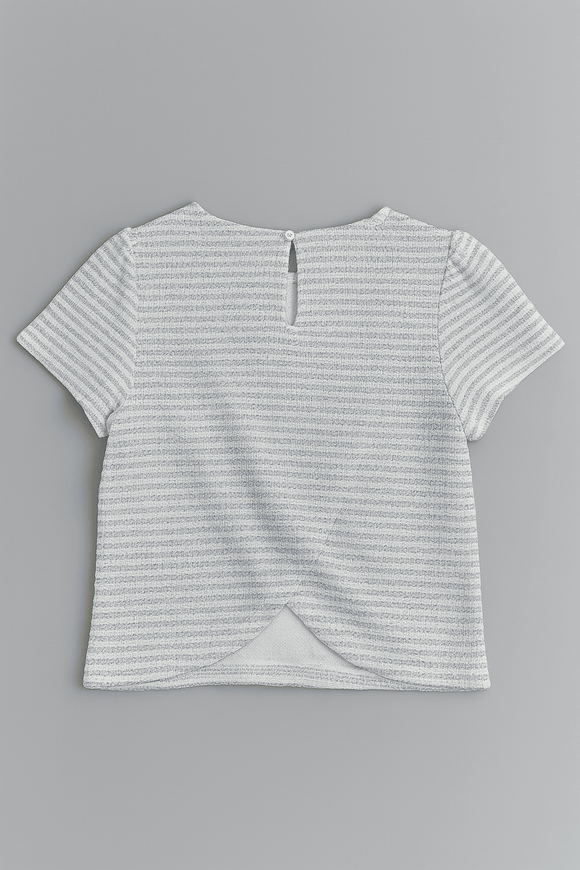 Blue Allover Stripes Casual Sets Blue Nawao.com