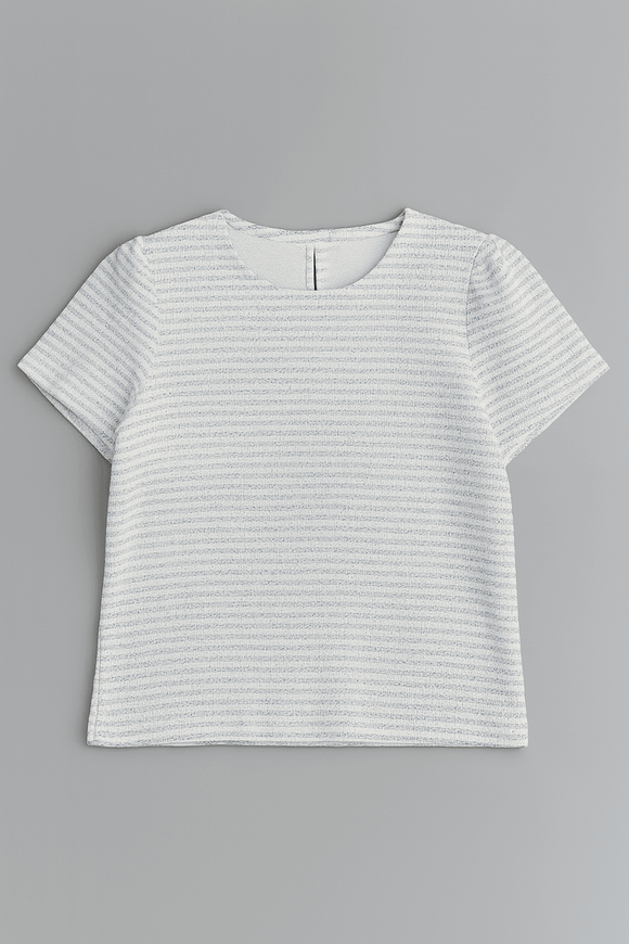 Blue Allover Stripes Casual Sets Blue Nawao.com