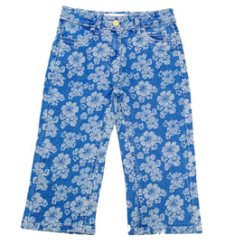 Blue Aop Wide Leg Jean Nawao.com
