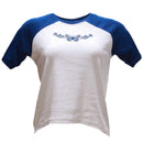 Blue Black Raglan Printed T Shirt Nawao.com