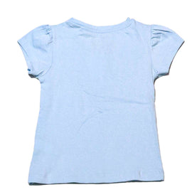 Blue Butterfly Placement Print T Shirt Nawao.com