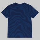 Blue Country Name Allover Print Tee Blue Nawao.com