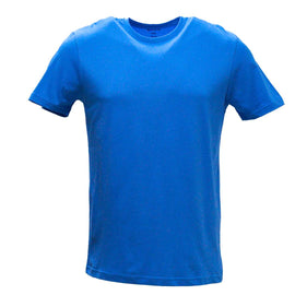 Blue Crew Neck T Shirt Blue Nawao.com