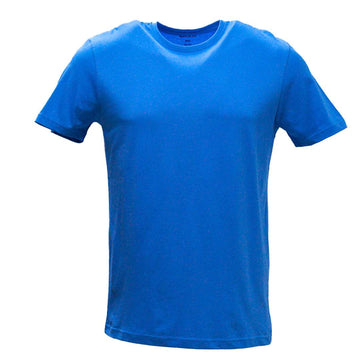 Blue Crew Neck T Shirt Blue Nawao.com