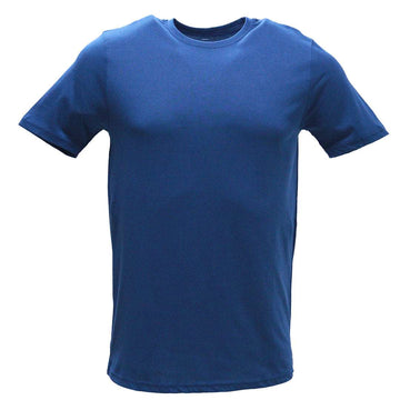 Blue Crew Neck T Shirt Blue Nawao.com