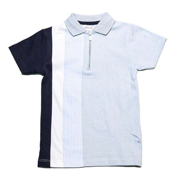 Blue Cut Sew Printed Stripe S S Z Nawao.com
