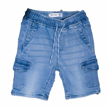 Blue Denim Cargo Shorts Nawao.com