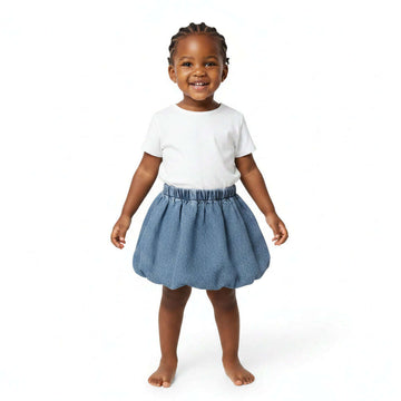 Blue Denim Skirt  Blue Nawao.com