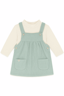 Blue Dungaree Dress With T Shirt Blue Nawao.com