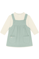Blue Dungaree Dress With T Shirt Blue Nawao.com