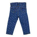 Blue Floral All Over Print Jeggings Nawao.com