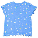 Blue Floral All Over Print T Shirt Nawao.com