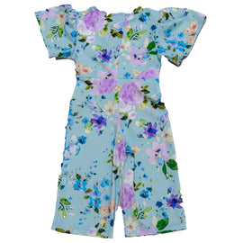 Blue Floral Aop Jumpsuit Blue Nawao.com
