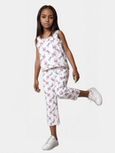 Blue Floral Satin Frills Blouse And Trouser Nawao.com