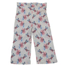 Blue Floral Satin Frills Blouse And Trouser Nawao.com