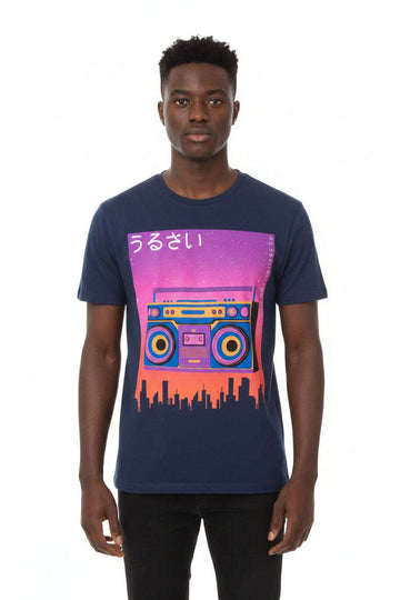 Blue Graphic T Shirt Blue Small Nawao.com