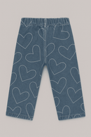 Blue Heart All Over Print Denim Jeans Nawao.com